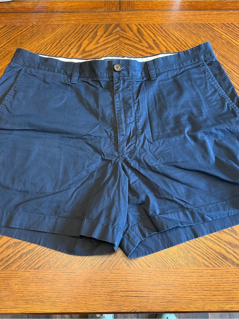 J.Crew Shorts Men's 36 Portsider Shorts Navy Blue Cotton Blend Preppy Boating 5"